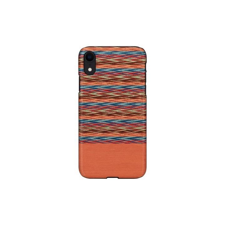 Telefono dėklas iPhone XR, rudos ir juodos spalvos languotas