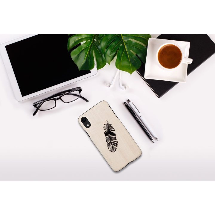 MAN&WOOD telefono dėklas iPhone XR, Indian Black