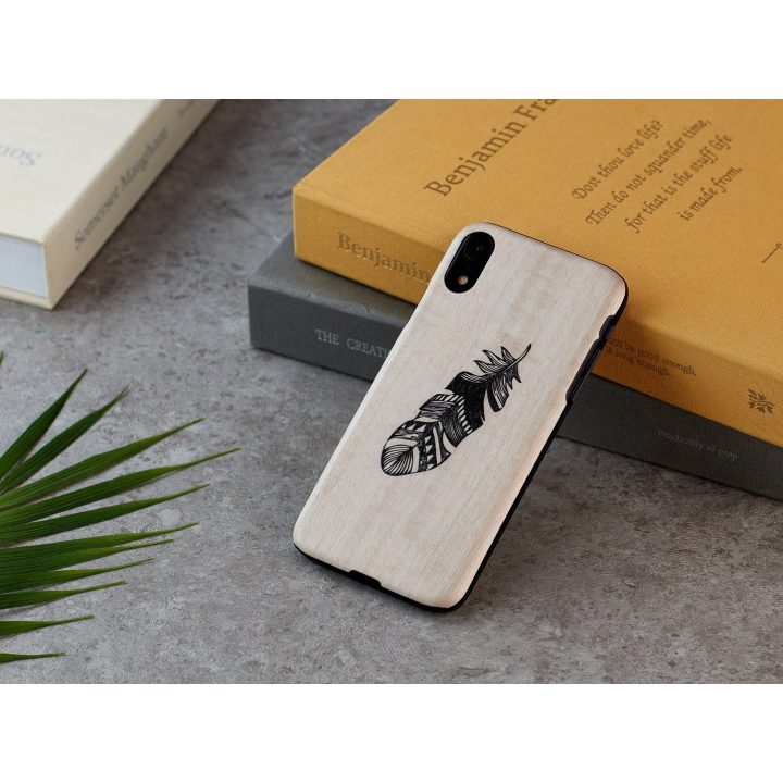 MAN&WOOD telefono dėklas iPhone XR, Indian Black