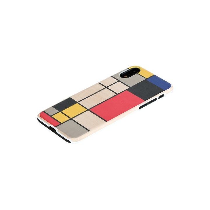 Telefono dėklas iPhone XR, Mondrian medžio raštas, baltas