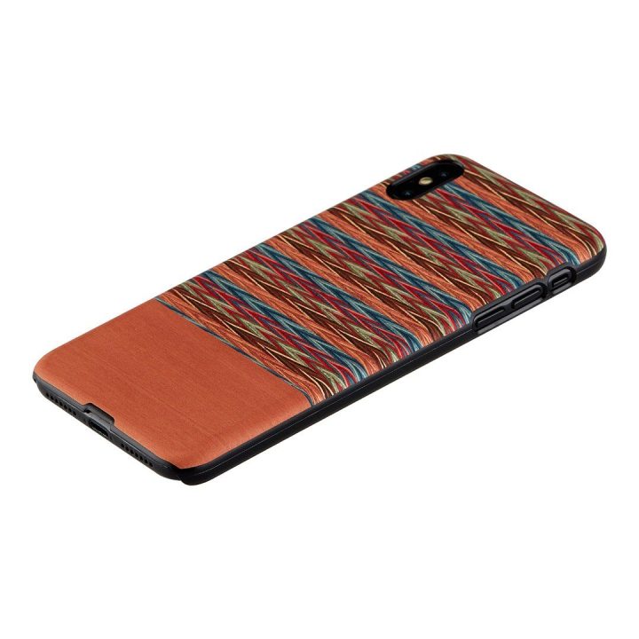 Languotas telefono dėklas iPhone XS Max, rudos ir juodos spalvų