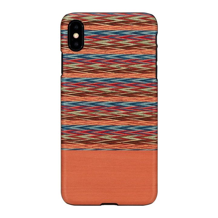 Languotas telefono dėklas iPhone XS Max, rudos ir juodos spalvų