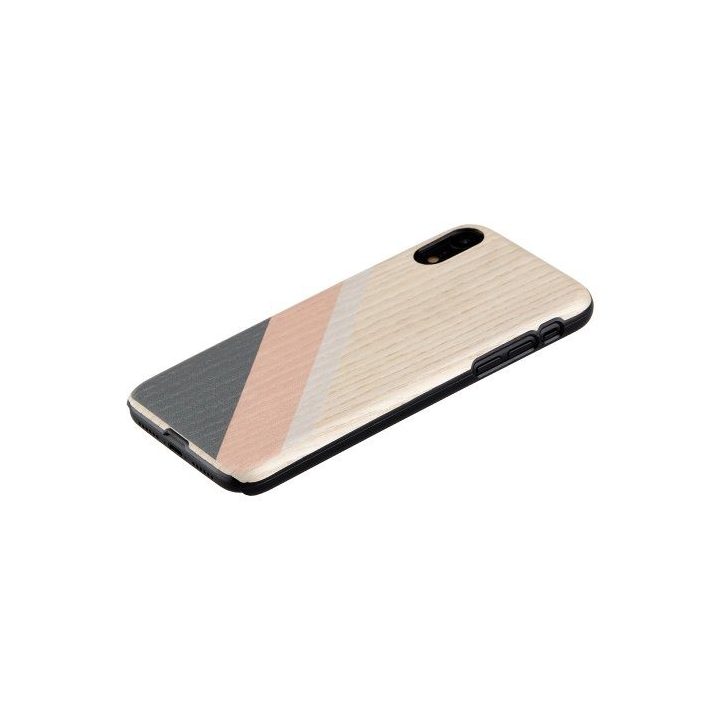 Telefono dėklas iPhone XR, rožinis ir juodas