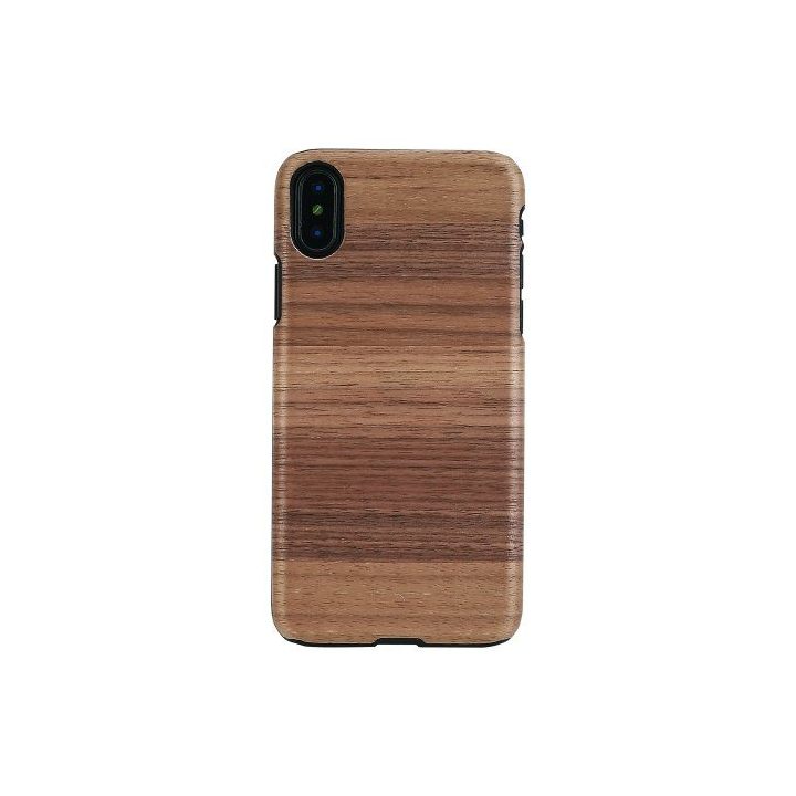 Juodas telefono dėklas iPhone X/XS, MAN&WOOD Strato