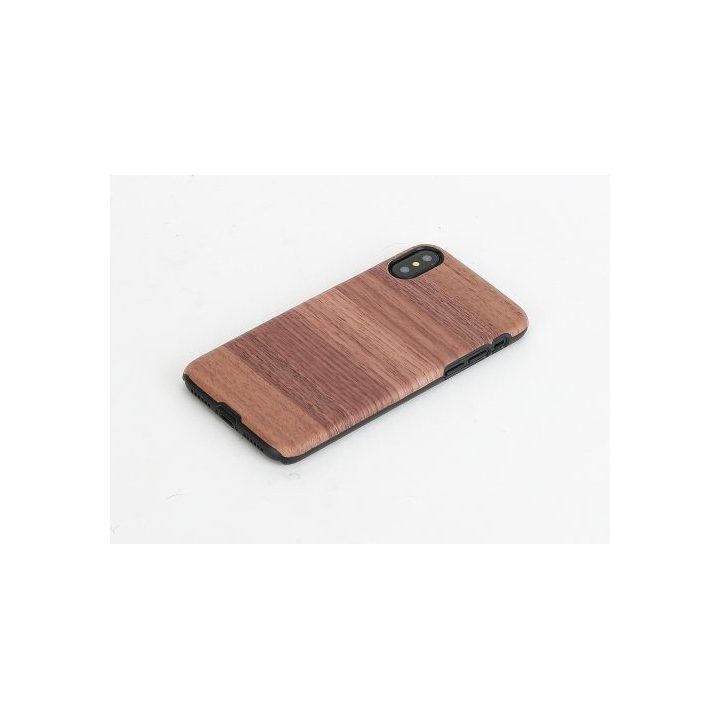 Juodas telefono dėklas iPhone X/XS, MAN&WOOD Strato
