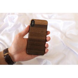 Telefono dėklas iPhone X/XS, juodai rusvas
