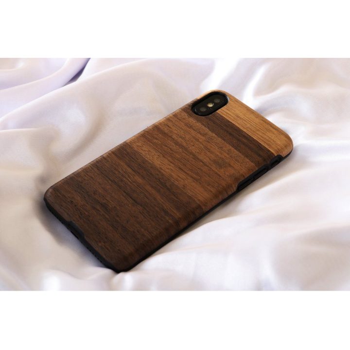 Telefono dėklas iPhone X/XS, juodai rusvas