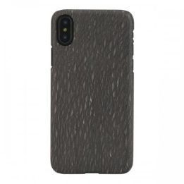 MAN&WOOD medinis telefono dėklas iPhone X/XS, juodas