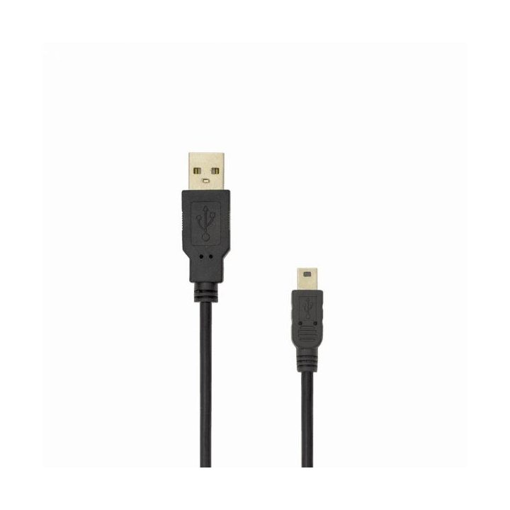Juodas USB A–miniUSB laidas, 2 m