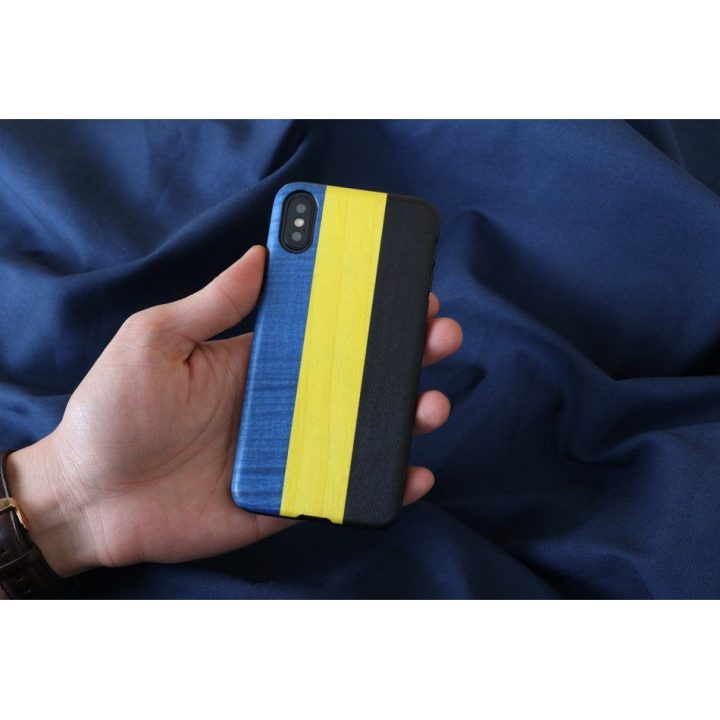 Telefono dėklas iPhone X/XS, mėlynas ir juodas