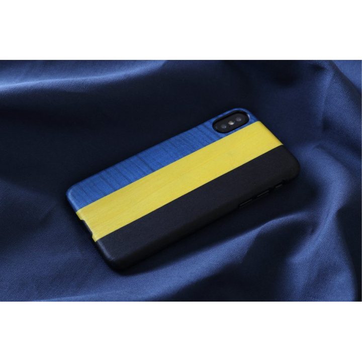 Telefono dėklas iPhone X/XS, mėlynas ir juodas
