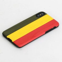 Juodas telefono dėklas iPhone X/XS, MAN&WOOD Reggae