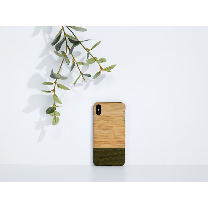 Telefono dėklas iPhone X/XS, bambukų miškas, juodas