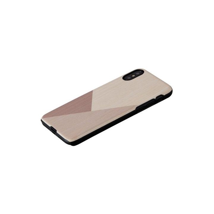 Juodas telefono dėklas iPhone X/XS su tulpėmis
