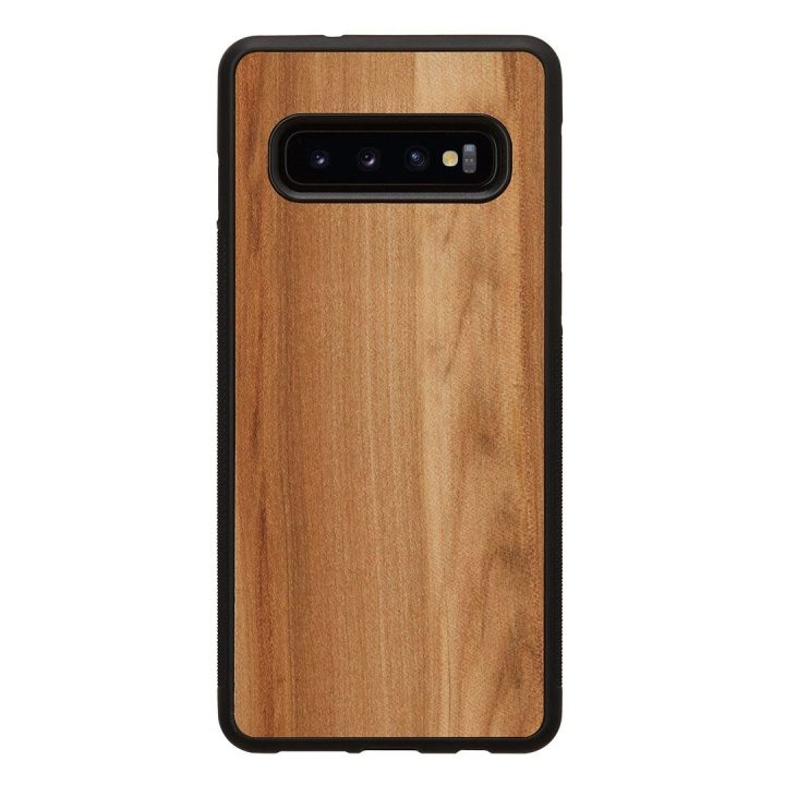 Telefono dėklas MAN&WOOD Samsung Galaxy S10, kapučino ir juodos spalvos