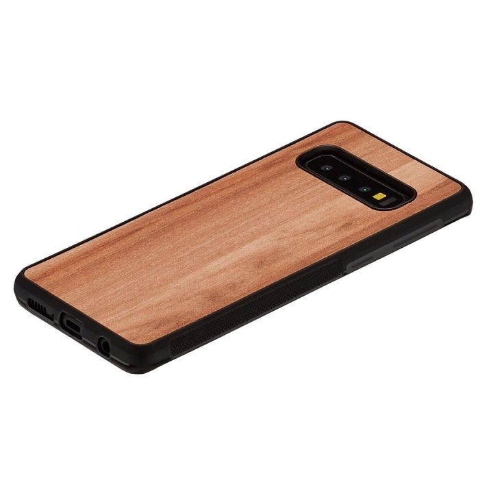 Telefono dėklas MAN&WOOD Samsung Galaxy S10, kapučino ir juodos spalvos