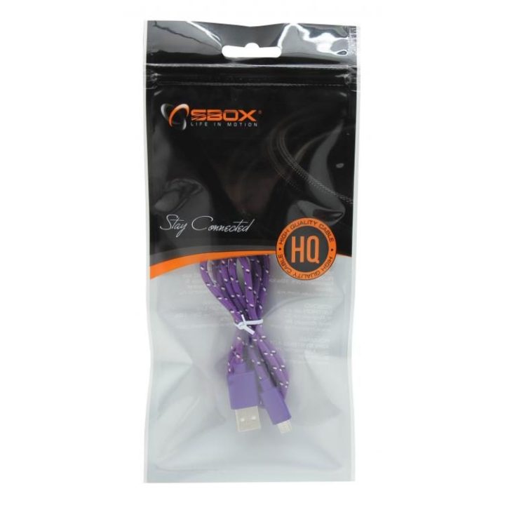 Violetinis pintas USB į Micro USB laidas, 1 m