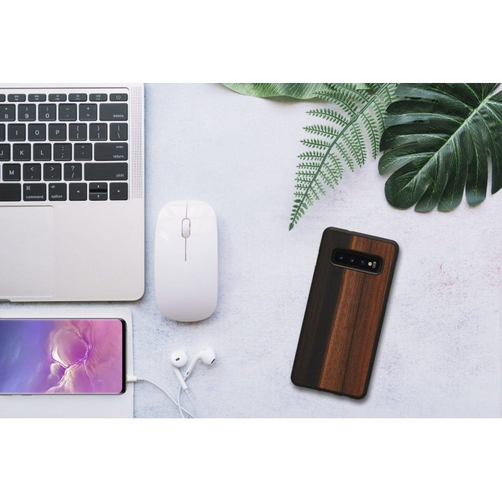 Telefono dėklas MAN&WOOD Galaxy S10, juodas