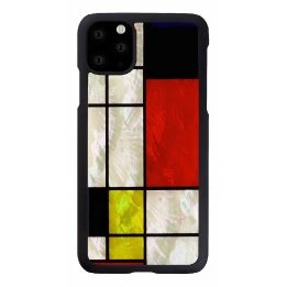 Telefono dėklas iPhone 11 Pro Max, juodas „Mondrian“