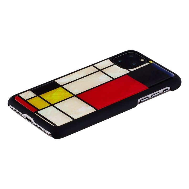 Telefono dėklas iPhone 11 Pro Max, juodas „Mondrian“