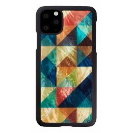 Juodas dėklas iPhone 11 Pro Max su mozaikos raštu