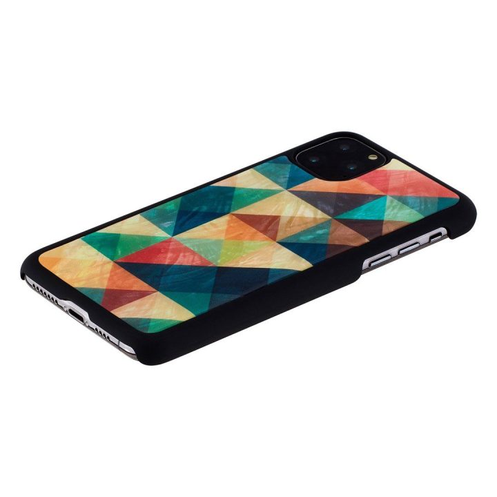 Juodas dėklas iPhone 11 Pro Max su mozaikos raštu