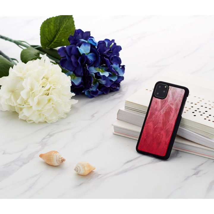 Telefono dėklas iPhone 11 Pro Max, rožinės ir juodos spalvų
