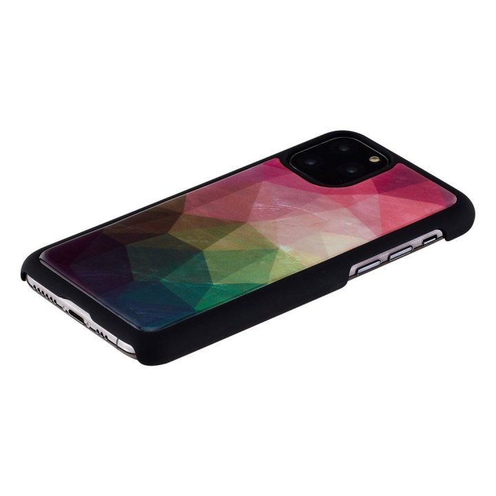 Juodas telefono dėklas iPhone 11 Pro su gėlių raštu