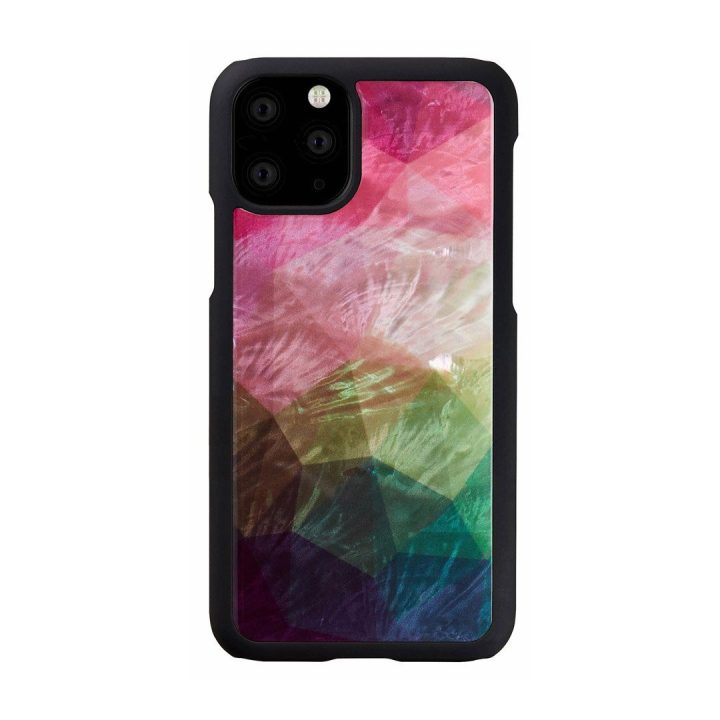 Juodas telefono dėklas iPhone 11 Pro su gėlių raštu