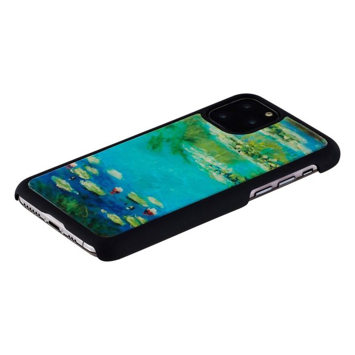Telefono dėklas iPhone 11 Pro, juodas su vandens lelijomis