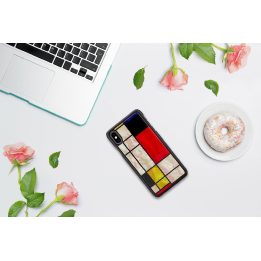 Telefono dėklas iPhone XS Max, Mondrian, juodas