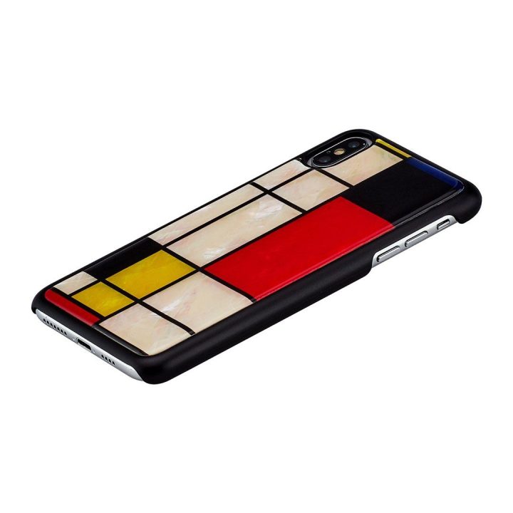 Telefono dėklas iPhone XS Max, Mondrian, juodas