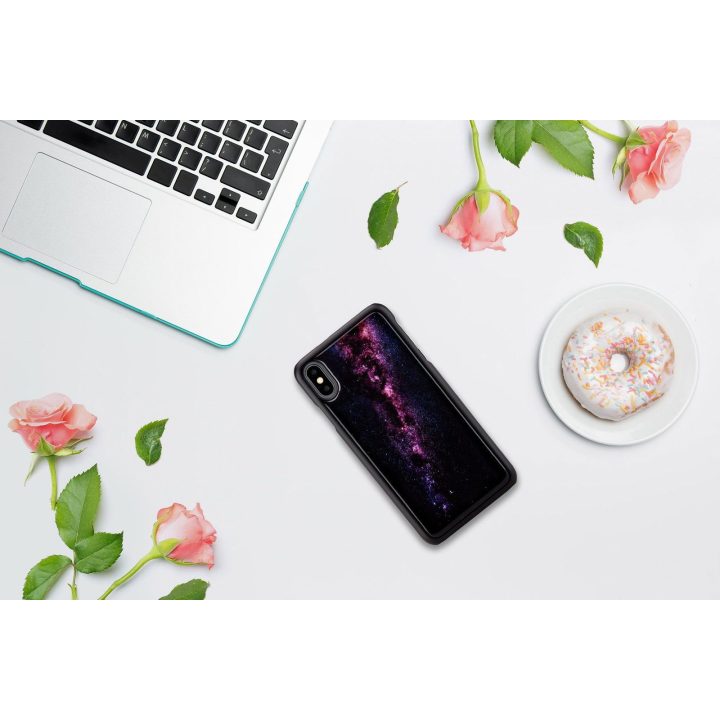 Telefono dėklas iPhone XS Max, juodas „Milky Way“