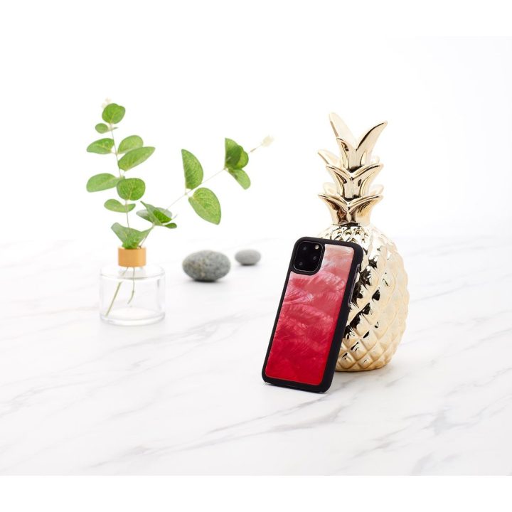 Telefono dėklas iPhone 11 Pro, rožinis ir juodas
