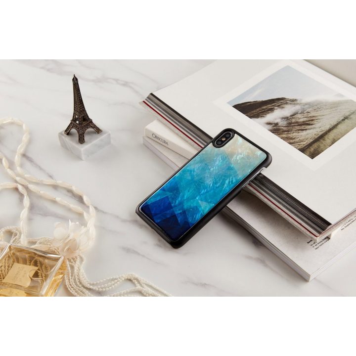 Telefono dėklas iPhone XS Max, mėlynas ir juodas