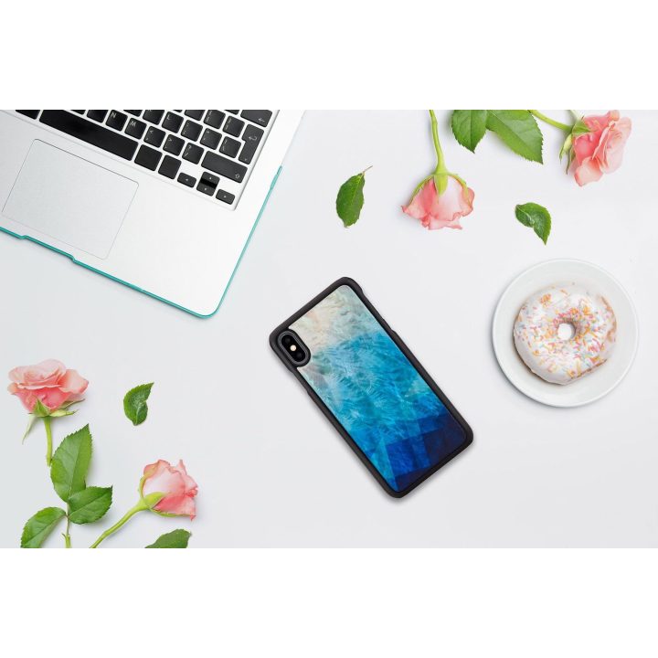Telefono dėklas iPhone XS Max, mėlynas ir juodas
