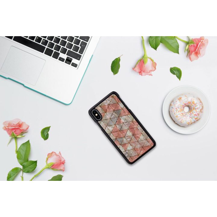 Telefono dėklas iPhone XS Max, juodas su deimantiniu raštu