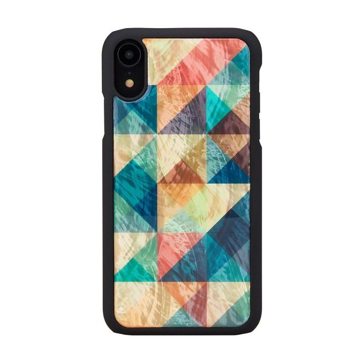 Telefono dėklas iPhone XR, juodas, mozaikinis