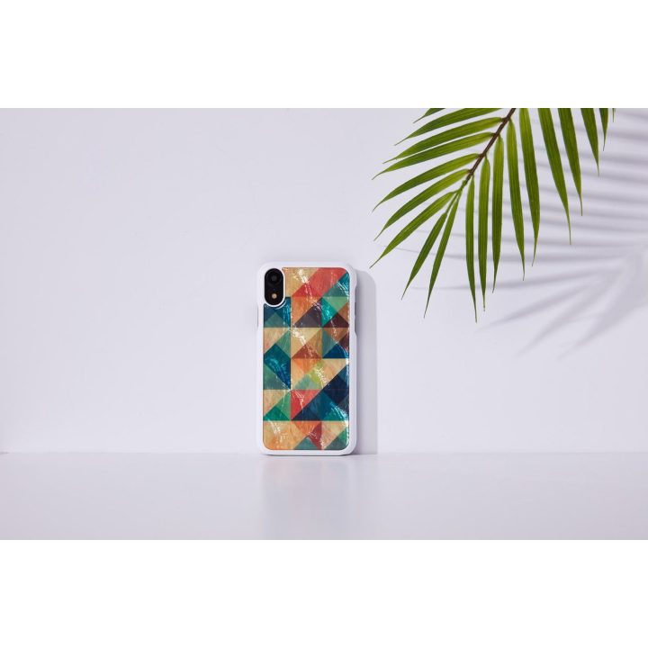 Telefono dėklas iPhone XR, mozaikinis baltas