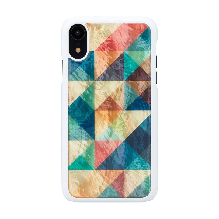 Telefono dėklas iPhone XR, mozaikinis baltas