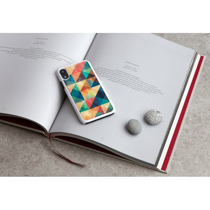 Telefono dėklas iPhone XR, mozaikinis baltas