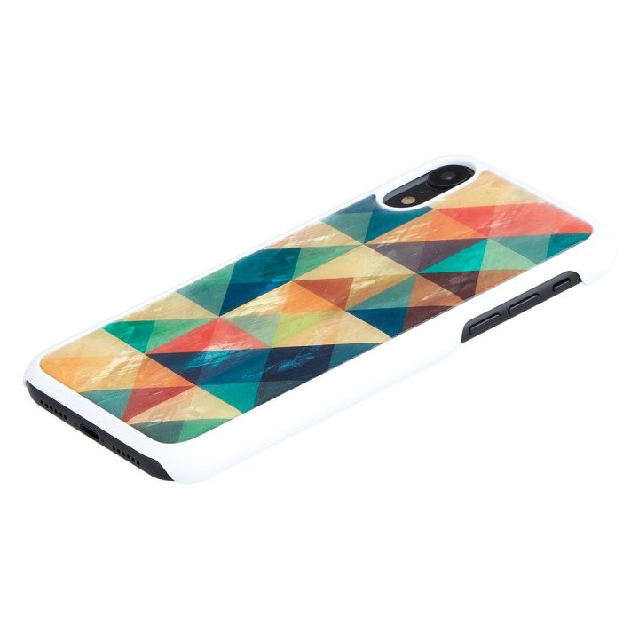 Telefono dėklas iPhone XR, mozaikinis baltas