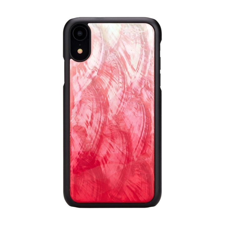 Rožinis su juoda telefono dėklas iPhone XR