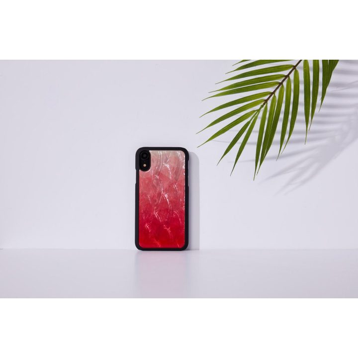 Rožinis su juoda telefono dėklas iPhone XR