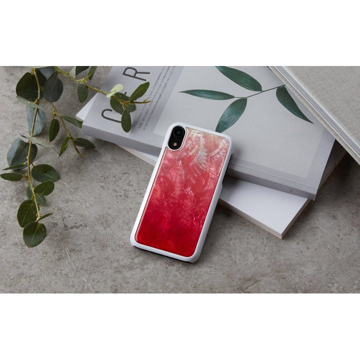 Telefono dėklas iPhone XR, rožinės ir baltos spalvų