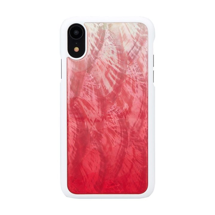 Telefono dėklas iPhone XR, rožinės ir baltos spalvų