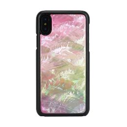 Telefono dėklas iPhone XS/S, juodas su vandens gėlių raštu