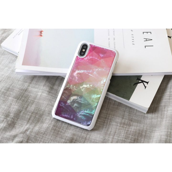 Baltas telefono dėklas iPhone XS/S „Water Flower“