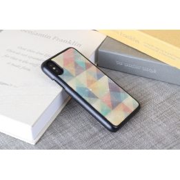 Telefono dėklas iPhone XS/S, mozaikinis, juodas