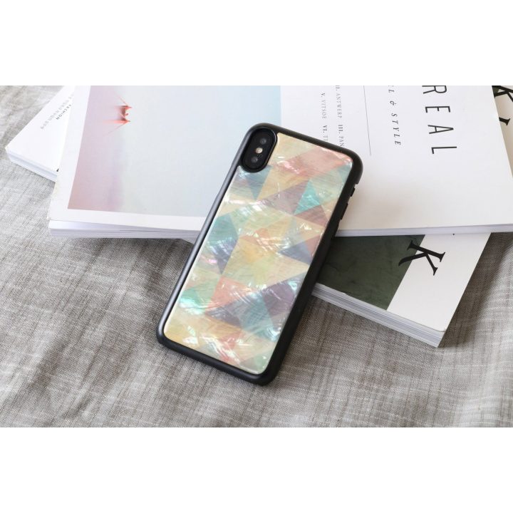 Telefono dėklas iPhone XS/S, mozaikinis, juodas